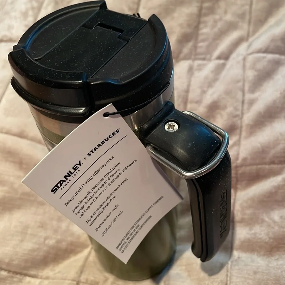 Starbucks Stanley Army Military Commitment Stainless Steel Tumbler Handle New
